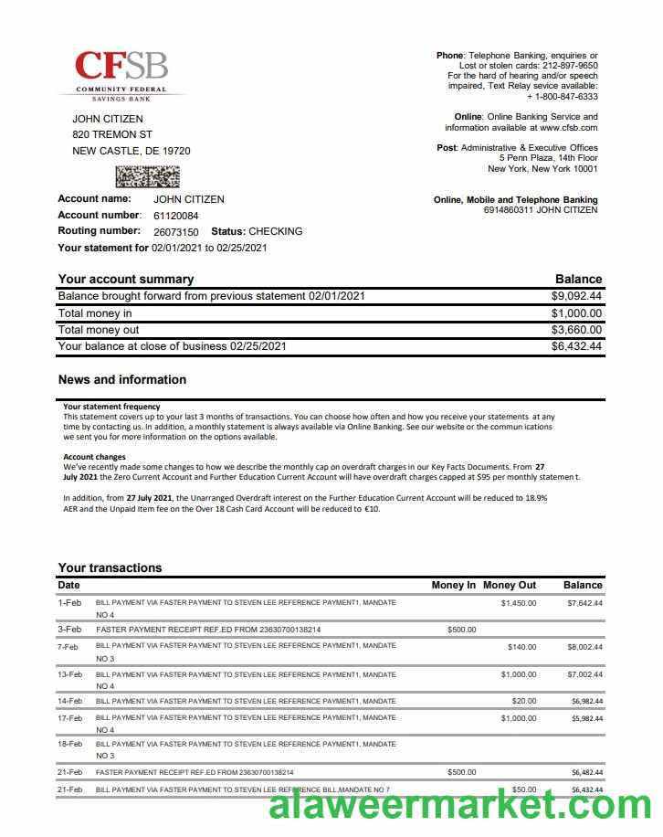 USA New York CFSB excel pdf